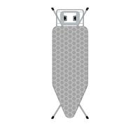 STANEW Table à Repasser 120 x 45 cm,Planche à Repasser Pliable,Système Anti-Fermeture,Hauteur Réglable,avec Housse en 100% Coton,Support de Fer Intégré, Pieds Antidérapants(Gris nid d'abeille)