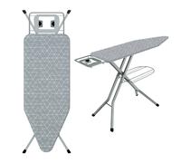 STANEW Table à repasser pliable 120 x 45 cm, grise, adaptée aux fers à vapeur