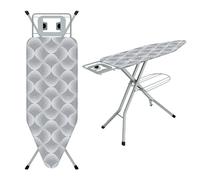 STANEW Table repasser pliable 120x45 cm - housse coton, repose-fer, antidérapant, Gris