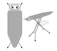 STANEW table repasser pliable 120x45cm, 7 hauteurs, housse coton 100%, support fer intégré