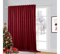 StangH 1 Panneau de Rideau Extra Large en Velours Rouge - Rideaux occultants pour théâtre d'intimité - Décoration de Noël pour Salle de cinéma, vitrine, église, Rouge, 254 x 213 cm (l x L)