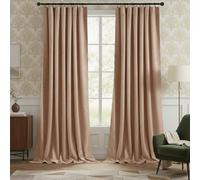 StangH Lot de 2 Panneaux de Rideaux occultants en Velours pour décoration d’intérieur - Rideaux d’intimité élégants pour Chambre à Coucher, fenêtre de Salon, 132 x 243 cm, Beige pâle