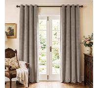 StangH Lot de 2 Rideaux en Velours Beige Camel - Œillets bloquant la lumière - Ombre d'été - Isolation Thermique - Rideaux d'hiver pour Chambre à Coucher, Loisirs, dortoir - 52 x 96 cm (l x L)