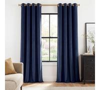 StangH Lot de 2 Rideaux en Velours Bleu Marine - Superbe décoration d'intérieur - Rideaux occultants en Velours Doux à Isolation Thermique - Panneaux de Porte coulissante en Verre pour Chalet - 132,1