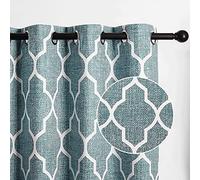 StangH Lot de 2 Rideaux occultants pour Salon - Résistants à la Chaleur - Isolation Thermique - Décoration Marocaine Moderne pour Porte coulissante - 132,1 x 213,4 cm (l x L) - Bleu Sarcelle