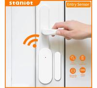 Staniot DS100 433mhz Accessoires d'alarme Télécommande intelligente sans fil Capteur d'alarme pour porte et fenêtre Détecteurs d'ouverture/fermeture de porte DS100-2pcs