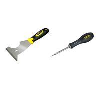 Stanley 0-28-206 Riflard Outil 5 en 1 multifonctions, Multicolore, 76 mm & 0-65-491 Poinçon Diamètre 5 X 75 Mm Gamme FatMax - Lame En Acier Grande Résistance - Poignée Soft-Grip Plus Ergonomique