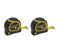 Stanley 0-30-697 mesure Tylon 5m x 19mm - Boitier Ergonomique Bi matière - Ruban en Acier Laqué - Crochet 2 Rivets & 1-30-697 - Mètre Tylon Bi matière 5m X 19mm - Ruban Anti-Corrosion