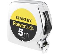 Stanley 0-33-194 mesure 5 m x 19 mm en Abs Powerlock Classic Fabriqué en France - Ruban Large - Revêtement Blade Armor et mylar - Crochet 3 Rivets - Boitier Abs Antichoc - Blocage de Ruban (Lot de 6)