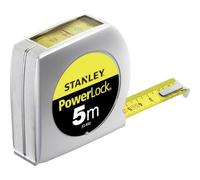 STANLEY 0-33-932 mètre 5 m x 19 mm Powerlock Fabriqué en France - Lecture Directe - Ruban Large - Revêtement Blade Armor et mylar - Crochet 3 Rivets - Boitier Abs Antichoc - Blocage de Ruban