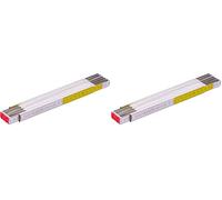 STANLEY 0-35-458 Mesure pliante 2 m x 17 mm en bois Blanc/Jaune (Lot de 2)