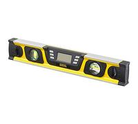 STANLEY 0-42-063 Niveau Tubulaire Digital - Gamme FATMAX - Écran LCD Rétro-Éclairé - Écran Auto-Réversible Lecture 360° - Précision Numérique 0.10° - Plusieurs mode - Fourni avec Sac de Protection