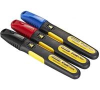 Stanley 0-47-315 FatMax Marqueur 3 couleurs, pointe large biseautee, 3pcs