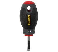 STANLEY 0-65-400 Tournevis Électricien 5,5 X 30 Mm Gamme FATMAX - Fabriqués En France - Lame En Acier - Sablage De L'Empreinte - Poignée Soft Grip - Liaison Quasi Incassable - Anticorrosion