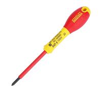 STANLEY 0-65-414 Gamme FATMAX Tournevis Isolé Ph0 75 Mm - Fabriqués En France - Lame En Acier - Revêtement Polyamide Anticorrosion - Poignée Soft Grip - Liaison Quasi Incassable