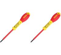 STANLEY 0-65-414 Gamme FATMAX Tournevis Isolé Ph0 75 Mm - Fabriqués En France - Lame En Acier - Revêtement Polyamide Anticorrosion - Poignée Soft Grip - Liaison Quasi Incassable (Lot de 2)