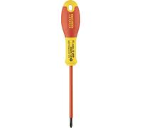 STANLEY 0-65-415 Gamme FATMAX Tournevis Isolé Phillips 1 X 100 Mm - Fabriqué En France - Couche Polyamide Anticorrosion - Lame En Acier - Poignée Soft-Grip -