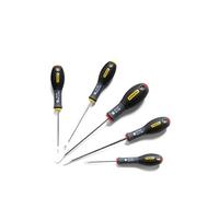 Stanley Jeu de tournevis FatMax 5 pièces - fente/PZ, poignée Soft Grip, acier, Fabriqué en France