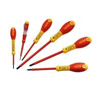 STANLEY 0-65-441 Jeu De Tournevis Isolés Phillips Et Parallèles (6 Pièces) Gamme FATMAX - Fabriqués En France - Lame En Acier - Sablage De L'Empreinte - Poignée Soft Grip - Résistant - Anticorrosion