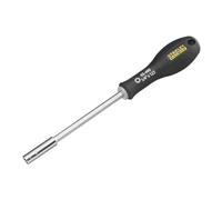 STANLEY 0-65-490 Gamme FATMAX Tournevis Porte-Embouts 125 Mm Noir - Fabriqué En France - Vissage 1/4" - Lame En Acier - Grande Résistance - Sablage De L'Empreinte - Poignée Soft-Grip