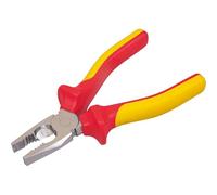STANLEY 0-84-000 Pince Universelle Vde 160 Mm Gamme FATMAX - Poignée Bi Matière 1000V - Tête Chromé Inoxydable - Taillants Trempés Haute Fréquence - Normes En 60900, IEC/CEI 900, Vde 0680