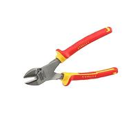 STANLEY 0-84-004 Pince Coupante Diagonale 195 Mm Gamme FATMAX - Poignée Bi Matière 1000V - Tête Chromé Inoxydable - Taillants Trempés Haute Fréquence - Normes En 60900, Iec/CEI 900, Vde 0680