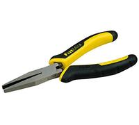 STANLEY 0-84-495 Pince À Bec Plat 150Mm - Gamme FATMAX - Fabriquée En France - Acier Chromé - Longévité - Ajustement Des Mâchoires - Poignées Résistantes - Normes Din, Iso Et ANSI