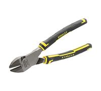 Stanley 0-89-859 Pince Coupante Diagonale,Gamme FatMax - Fabriqué En France - Acier Trempé Haute Qualité - Poigné Bi Matière - Normes Din 5749 Et NF E 73-105, Jaune/Noir, 200 mm