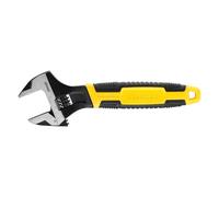 STANLEY 0-90-948 maxSteel Clé À molette Forgée en Acier Chrome, 30 x 200 mm - Poignée Bi matière - mollette de Réglage Crantée - Idéal pour La Plomberie - Normes ISO et DIN