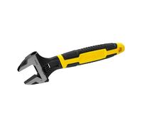 STANLEY 0-90-949 250mm Clé À mollette maxSteel Forgée en Acier Chrome Vanadium Traitement Thermique - Poignée Bi matière - mollette de Réglage Crantée -Normes Iso et Din