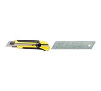 Stanley 1-10-425 Cutter 25 mm bi-matière + 1-11-325 Lame de cutter 25 mm 20 Lames