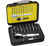 Stanley 1-13-904 1/4" Jeu d'embouts 25mm, avec mini cliquet, 32pcs
