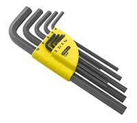 Stanley 1-13-947 - Jeu de Clés Mâles Longues sur Support - Fabriquées en France - - Acier au Silicium - Conformes aux Normes ISO 2936 et Din 911-9 Pièces