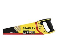 STANLEY 1-20-003 Scie Égoïne Universelle Fabriquée En France - Moyenne/Petite Section - 450 Mm - Lame En Acier - Poignée Bi Matière - Traçage À 45° Et 90