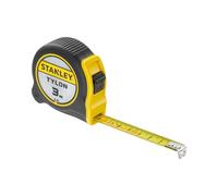 Stanley 1-30-687, mètre mesureur Bi-matière 3 m x 12,7 - Boitier Ergonomique - Ruban en Acier Laqué - Crochet 2 Rivets - Bouton de Blocage du Ruban - Revêtement Caoutchouc Multicolore