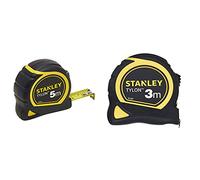 Stanley 1-30-697 - Mètre Tylon Bi matière 5m X 19mm - Ruban Anti-Corrosion - Blocage Du Ruban - Position Du Zéro Réel - Classe Ii & Mesure 3 m x 13 mm bi-matière Tylon Multicolore
