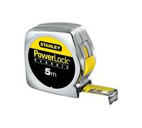 STANLEY 1-33-191 Flexómetro Powerlock Classic 5m x 19mm sin agujero, Argent