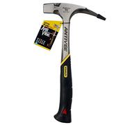 Stanley 1-51-937 Gamme Fatmax Antivibe - Arrache-Clous Charpentier- Tête et manche Forgés en Acier - Système Diapason Anti Vibrations - Poignée Dynagrip - Tête de Frappe Plate Quadrillée Noir