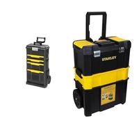 Stanley 1-79-206 Servante modulable avec 4 Tiroirs montés sur Glissière - Système de Clips Latéraux & Stst1-80151 Servante Porte Outils 3 en 1 - Boite À Outils Détachable 45 Cm
