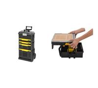 Stanley 1-79-206 Servante modulable avec 4 Tiroirs montés Sur Glissière - Système de Clips Latéraux & STST1-75540 Boîte à Compartiments Sortlevel 23 Compartiemnts - Profondeur 79mm