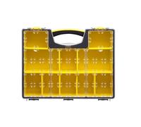 STANLEY 1-92-749 Organiseur avec 8 compartiments Séparables et Détachables - Capacité 9L - Système de Fermeture Sécurisé - Couvercle Alvéolé et Transparent - 42,3x10,5x33,4 cm