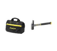 Stanley 1-93-330 Sac À Outils En Toile 600 Deniers - 8 Compartiments Intérieurs - Embase Renforcée - Poignée Matelassée En Coton & STHT0-54159 Marteau de menuisier, Gris