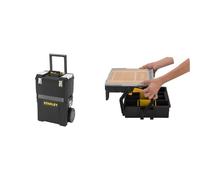 Stanley 1-93-968 Centre de Projet mobile - Éléments Autonomes - Organiseurs Sur Le Couvercle & STST1-75540 Boîte à Compartiments Sortlevel 23 Compartiemnts - Profondeur 79mm