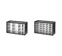 Stanley 1-93-980 Organiseur 30 Casiers sur 5 Étages, 36,5 x 15,5 x 22,5 cm & 1-93-978 Organiseur 9 Compartiments - 3 Étages - Ossature en Polypropylène Résistant, 21.3 X 36.5 X 15.5 Cm