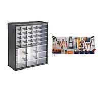 Stanley 1-93-981 Organiseur 39 Compartiments & Fischer DAREX Panneaux Muraux X2 et Accessoires de Rangement X32 810730 Métal