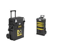 Stanley 1-94-210 Servante d'Atelier Cantilever Gamme Fatmax - Organiseur À Cloisons & Stanley 1-79-206 Servante modulable avec 4 Tiroirs montés Sur Glissière - Système de Clips Latéraux