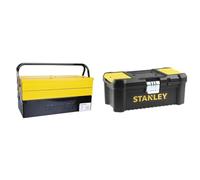 Stanley 1-94-738 94-738 Boîte métal 5 Tiroirs - Grand Volume de Rangement -deux Poignées Articulées & Stst1-75515 Boîte À Outils Avec Plateau Porte-Outils Amovible - 2 Organiseurs