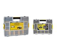 Stanley 1-94-745 Organiseur Sort master 17 Compartiments & 1-97-483 Organiseur À Intercalaires mobile Sort master - Couvercle Alvéolé et Transparent pour Voir Le Contenu - 37,5 x 6,7 x 29,2 cm