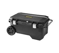 Stanley 1-94-850 Coffre Sur Roulettes Gamme Fatmax - Rangements Verticaux - Couvercle Rainure V pour Coupe d'Appoint - Volume 113 Litres - Étanche - Serrure Intégrée - Poignée Télescopique Multicolore