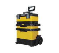 STANLEY 1-95-621 Servante mobile en métal et Plastique 570 x 410 x 720mm - Attaches métallique Anti-Corrosion - Cantilever - Tiroir 10 cm Profondeur - Roues Grand Diamètre